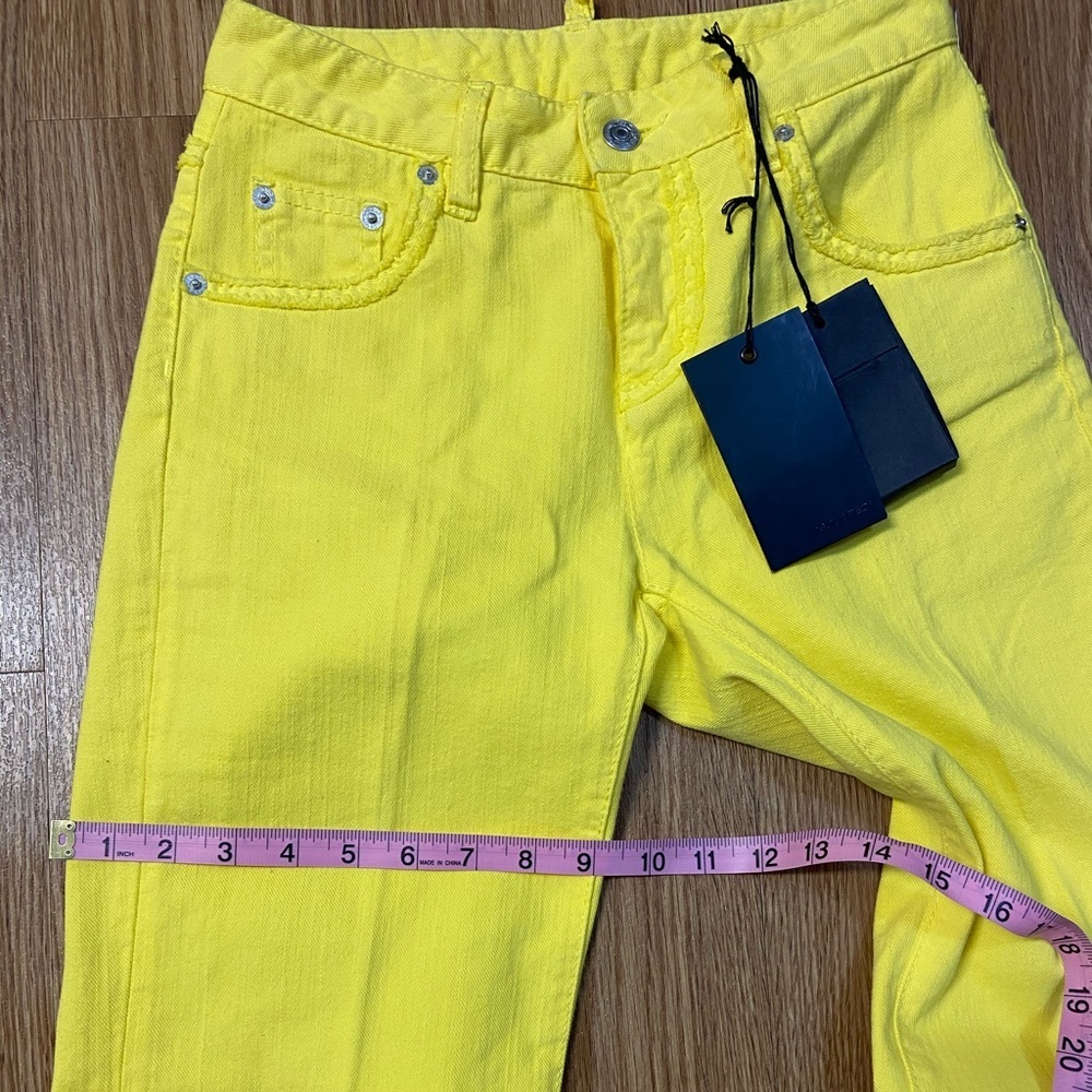 DSQUARED2 Yellow Straight Leg Jeans - Picture 5 of 11